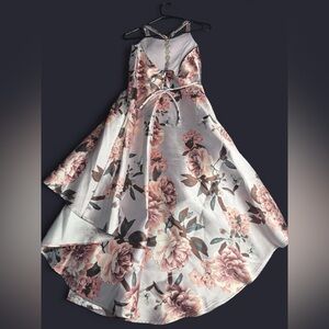 Speechless Pink and White Floral Kids Dress